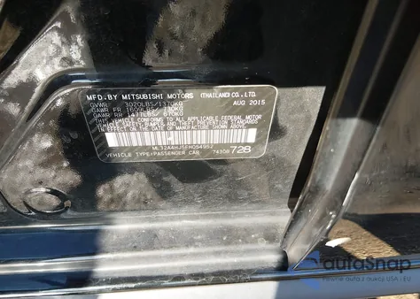 2015 Mitsubishi Mirage Es z USA, uszkodzony, nr VIN ML32A4HJ5FH054952